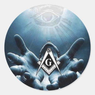 Freie Maurer, Shriners 32. Grad Runder Aufkleber