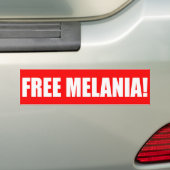 "FREIE MELANIA! " AUTOAUFKLEBER (Auf Auto)
