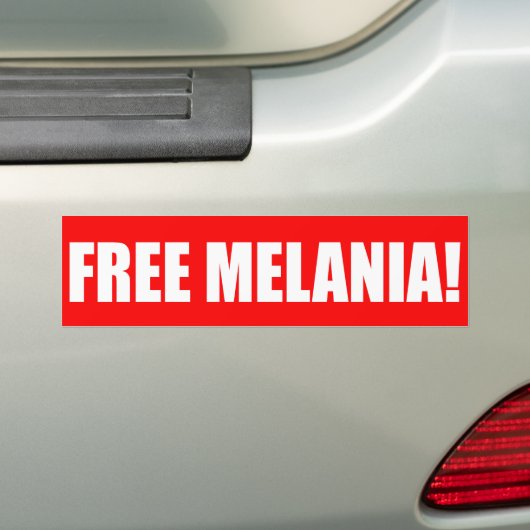 "FREIE MELANIA! " AUTOAUFKLEBER (Auf Auto)