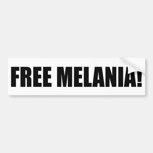 "FREIE MELANIA! " AUTOAUFKLEBER (Vorne)