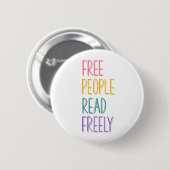 Freie Menschen lesen frei Button (Vorne & Hinten)