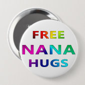 Freie Nana umarmt LGBT LGBTQ Stolz Rainbbow Knopf Button (Vorne & Hinten)