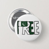 Freie pakistanische Flagge Button (Vorne & Hinten)