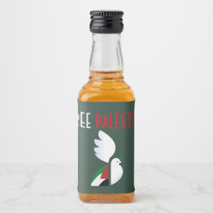 Freie Palästina Alkoholflaschenetikett