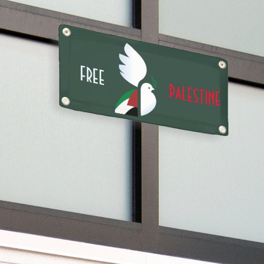 Freie Palästina Banner (Äußeres Gebäude)