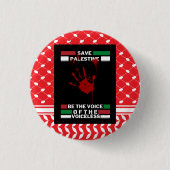 Freie Palästina-Button-Schaltfläche im Palästina-F Button (Vorderseite)