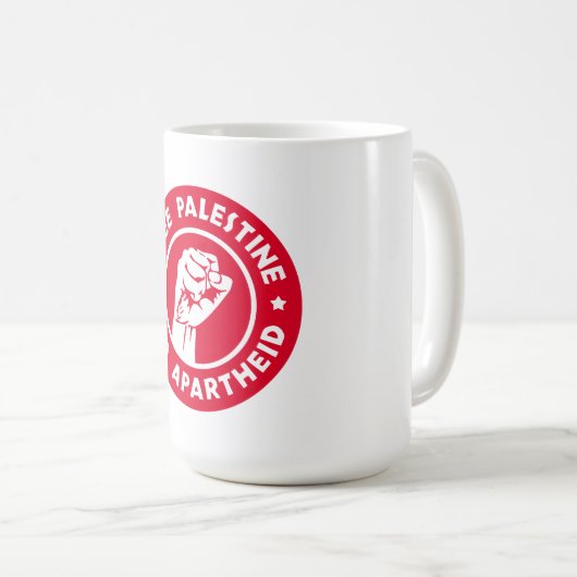 Freie Palästina-End-Apartheid Kaffeetasse (VorderseiteRechts)