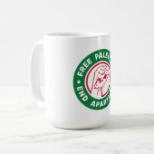Freie Palästina-End-Apartheid Kaffeetasse (Vorderseite Links)