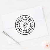 Freie Palästina-End-Apartheid Runder Aufkleber (Umschlag)