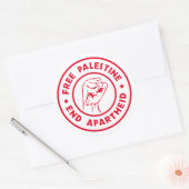 Freie Palästina-End-Apartheid Runder Aufkleber (Umschlag)