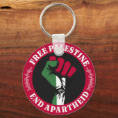 Freie Palästina-Ende-Apartheid II Schlüsselanhänger (Rückseite)
