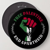 Freie Palästina-Ende-Apartheid III Button (Vorne & Hinten)