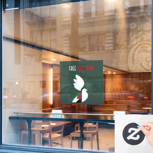 Freie Palästina Fensteraufkleber (Café-Fenster)