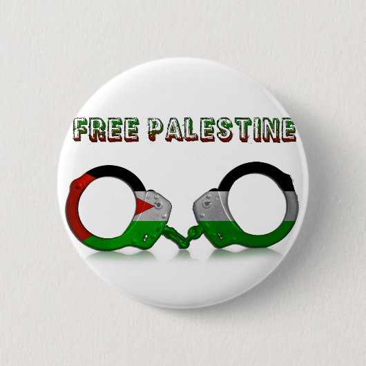 Freie Palästina-Handschellen Button (Vorderseite)