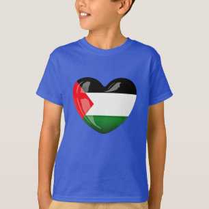 Freie Palästina. Herzgestaltete palästinensische F T-Shirt
