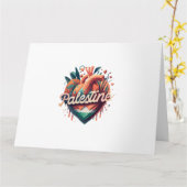 Freie Palästina, ich stehe mit Palestine, Unterstü Karte (Gelbe Blume)