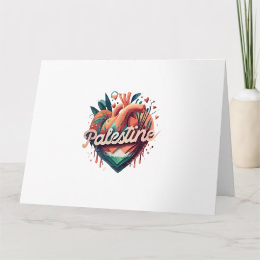 Freie Palästina, ich stehe mit Palestine, Unterstü Karte (Vorderseite)