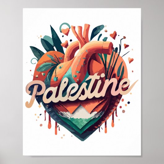 Freie Palästina, ich stehe mit Palestine, Unterstü Poster (Vorne)