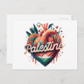 Freie Palästina, ich stehe mit Palestine, Unterstü Postkarte (Vorne/Hinten)