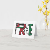 Freie Palästina Karte (Gelbe Blume)