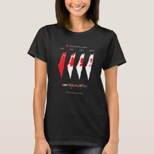 Freie Palästina-Karte Flagge Freies Gaza Ich stehe T-Shirt