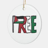 Freie Palästina Keramik Ornament (Links)
