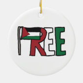 Freie Palästina Keramik Ornament (Hinten)