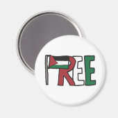 Freie Palästina Magnet (Vorderseite/Rückseite)