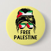 Freie Palästina-Messie Bun palästinensische Mama G Button (Vorderseite)