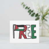 Freie Palästina Postkarte (Stehend Vorderseite)