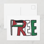Freie Palästina Postkarte (Vorne/Hinten)