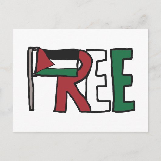Freie Palästina Postkarte (Vorderseite)