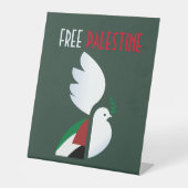 Freie Palästina - Protestdarstellung pro Palästina Sockelschild (Vorderseite)