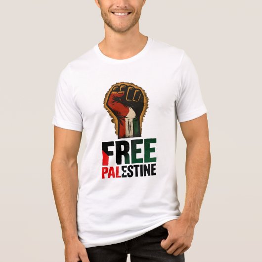 Freie Palästina Tri-Blend Shirt (Vorderseite)