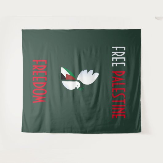 Freie Palästina Wandteppich (Vorderseite (Horizontal))