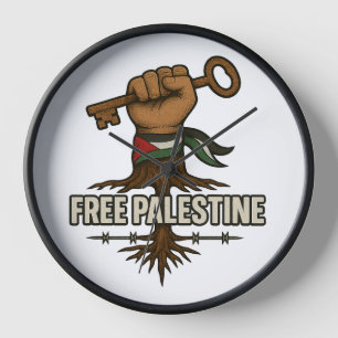 Freie Palästina-Wanduhr – Symbol der Hoffnung Uhr