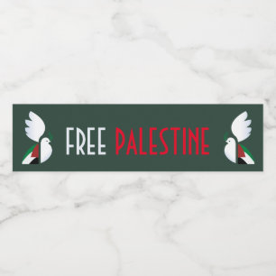 Freie Palästina Wasserflaschenetikett