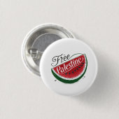freie Palästina-Wassermelone Button (Vorne & Hinten)