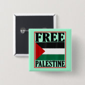 Freie Palästinafahne im palästinensischen Gaza-Str Button (Vorne & Hinten)