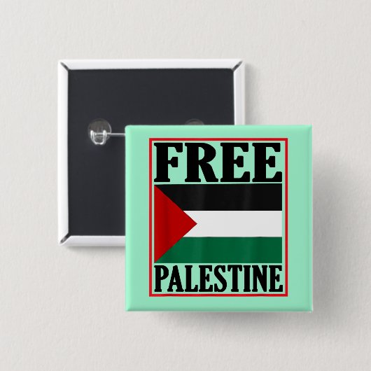 Freie Palästinafahne im palästinensischen Gaza-Str Button (Vorne & Hinten)