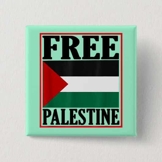 Freie Palästinafahne im palästinensischen Gaza-Str Button (Vorderseite)