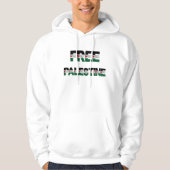 Freie Palästinafahnen Buchstaben Unity Pride Freih Hoodie (Vorderseite)