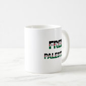 Freie Palästinafahnen Buchstaben Unity Pride Freih Kaffeetasse (VorderseiteRechts)