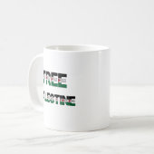 Freie Palästinafahnen Buchstaben Unity Pride Freih Kaffeetasse (Vorderseite Links)