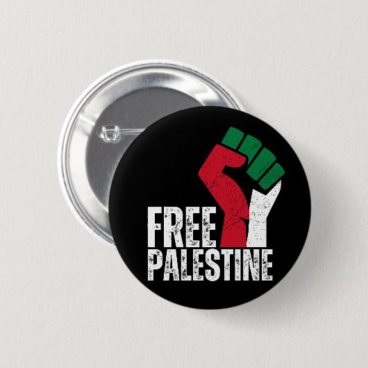 Freie palästinensische Flagge - Freiheit für Paläs Button (Vorne & Hinten)