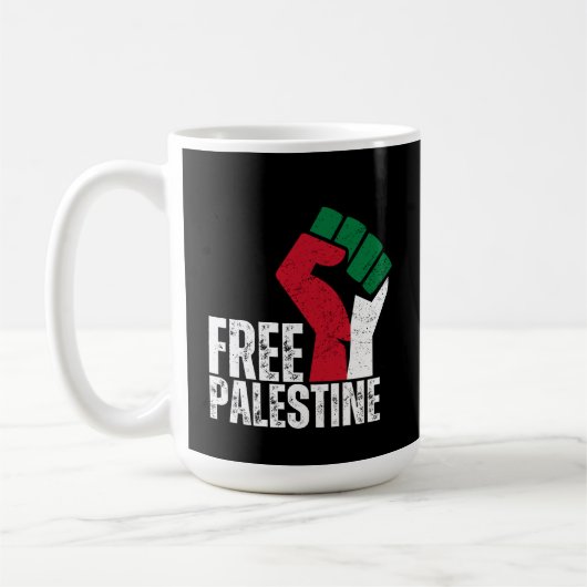 Freie palästinensische Flagge - Freiheit für Paläs Kaffeetasse (Links)