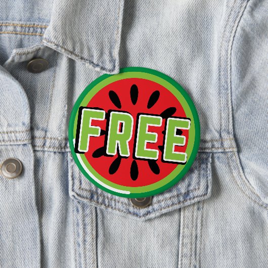 Freie palästinensische Wassermelone - Freiheit für Button (Beispiel)