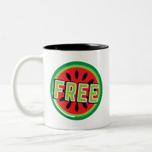 Freie palästinensische Wassermelone - Freiheit für Zweifarbige Tasse