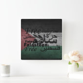 freie palestine Freiheit Quadratische Wanduhr (Zuhause)