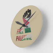 freie palestine Freiheit Runde Wanduhr (Winkel)